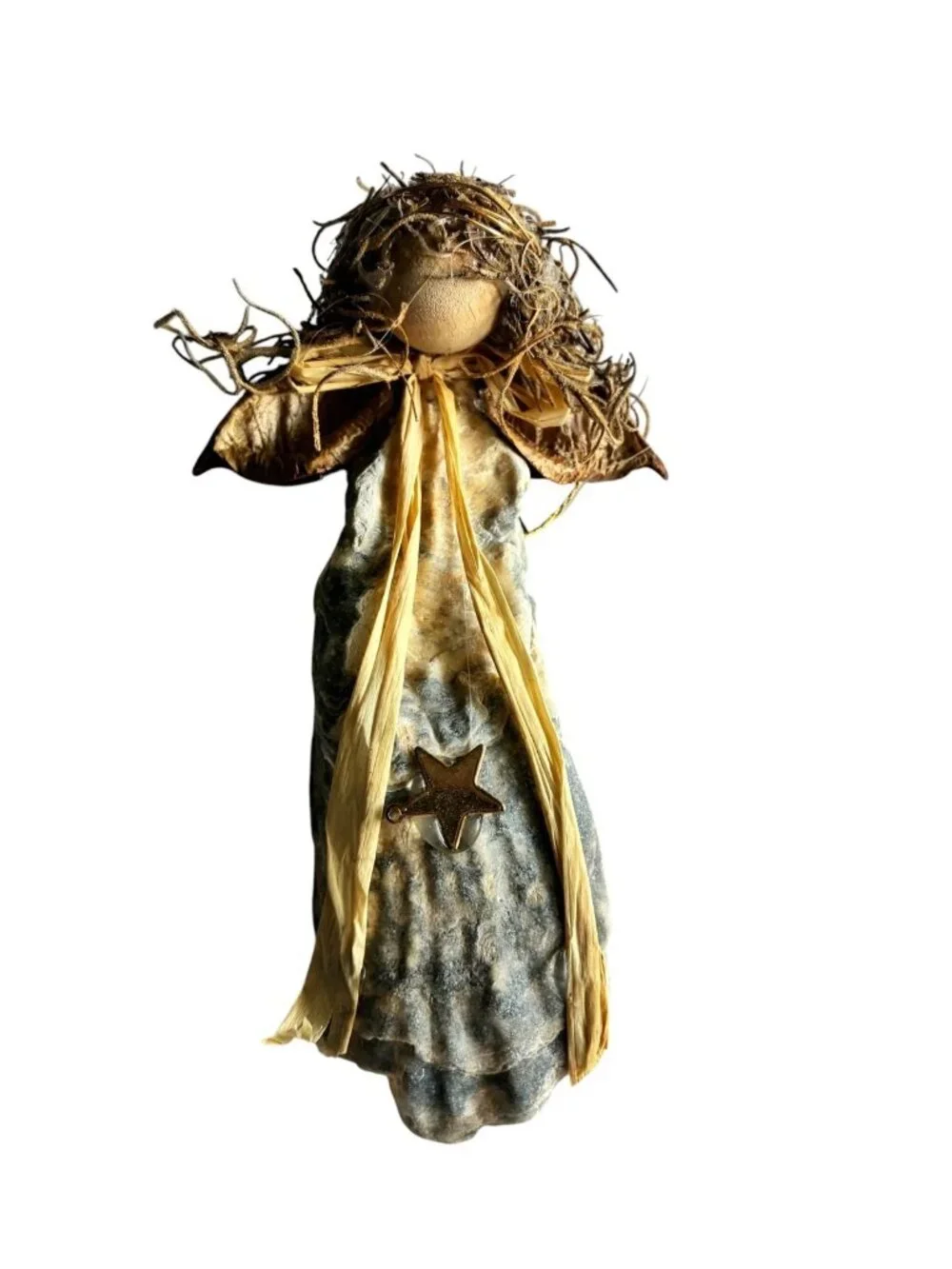 Coastal Angel Ornament Handmade Oyster Shell Savannah Christmas Decor
